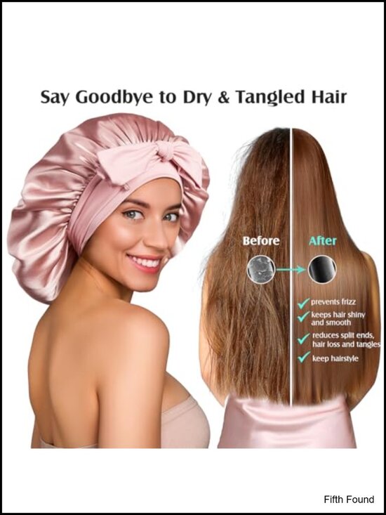 Double Layer 22 Momme Mulberry Silk Bonnet for Sleeping Hair Protection main image 4